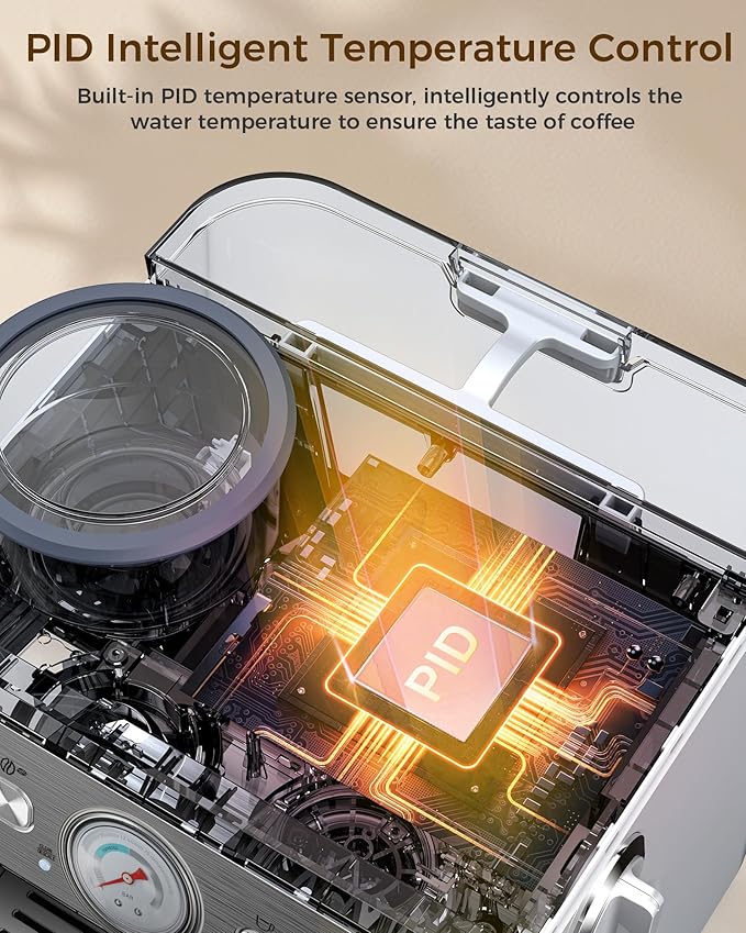 Kndko Dual Boiler Espresso Machine-Simultaneous Coffee & Steam, 20 Bar Espresso Coffee Machines with Grinder, Professional Expresso Coffee Maker for Home, Coffee Shop, Small Café