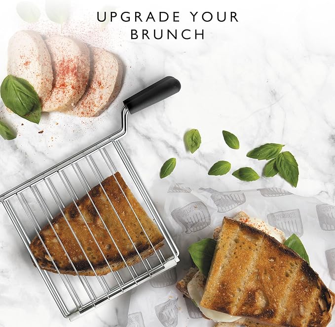 Dualit Design Series Sandwich Cage x 2 for Lite, Design Series and Domus Toasters | Make toasted sandwiches in your Toaster | Pack of 2 Sandwiches Cages | Sandwich Cage with Drip Tray