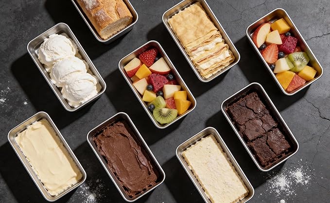 Leonyo 12 Pack Mini Loaf Pans for Baking, 6.3x3.5IN Stainless Steel Small Bread Loaf Pans for Meatloaf, Metal Mini Loaf Tins for Banana Bread Baking Homemade Brownies Smaller Loaves, Dishwasher Safe