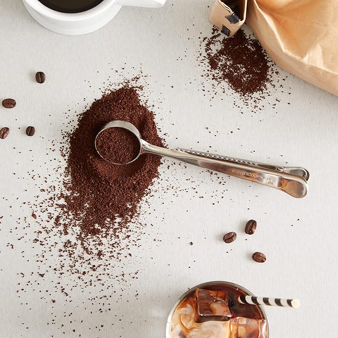 RSVP International Coffee Scoop Collection, 1-1/2 Tablespoon, Clip, Stainless Steel