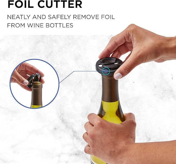 Ivation All-in-One Wine Gift Set – Includes Electric Bottle Opener, Aerator Dispenser, Preserver Pump, 2 Cork Stoppers, Foil Cutter & Gift Box