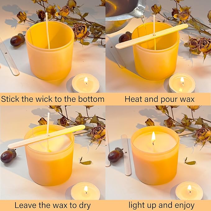 MILIVIXAY 20 Pack 4 OZ Fall Candle Jars with Lids and Candle Making Kits - Bulk Small Empty Candle Jars for Making Candles - Spice, Powder Containers.