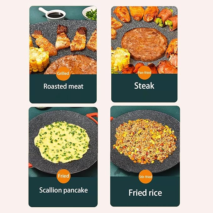 Indoor Grills Electric Smokeless – Nonstick Electric Griddle for Indoor Use, Fast-Heating Compact & Versatile Cooking for Steaks, Pancakes, and BBQ (15.7inch)