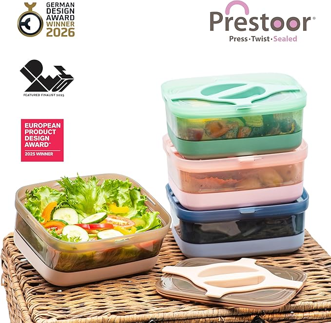 Adult Lunch Box 25.5oz 3 Cups Leakproof Salad and Meal Prep Container Twistlock Lid Reusable BPA-Free Microwave and Dishwasher Safe for Work Lunch (Green)
