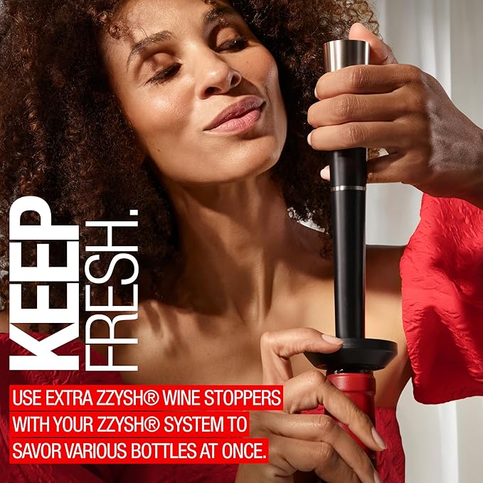 Wine Stopper | Preserve Flavors 8+Weeks | Top-notch Wine Bottle Stoppers | Reseal Natural, Glass, Plastic Cork Bottle (Pink)