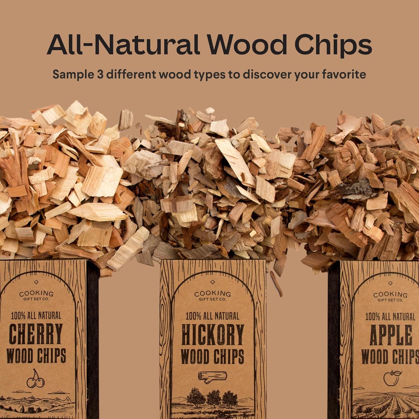 Deluxe Smoker Box for Gas Grilling - Complete BBQ Smoker Box Kit with Wood Chips, Stainless Steel Smoke Box for Gas Grill & Charcoal, Thermometer, Scraper & Recipes - Smoker Accessories Gifts for Men