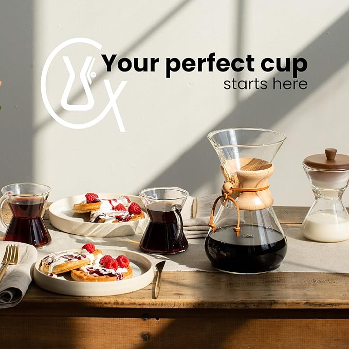 Chemex Pour-Over Glass Coffeemaker - Glass Handle Series - 6-Cup - Exclusive Packaging