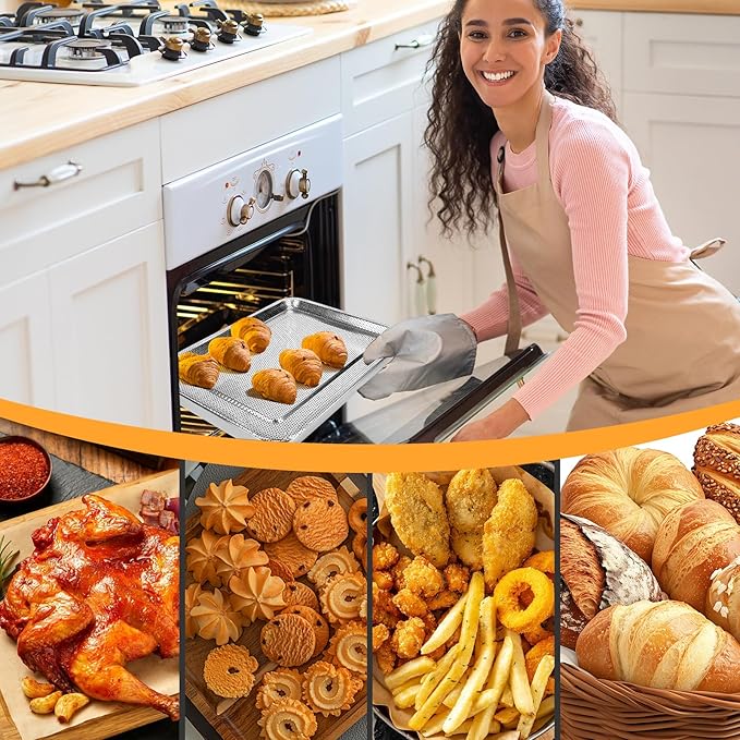 2 Pcs 15.74"12.59" Stainless Steel Roasting Pan Set, Baking Pan for Oven with 2 Pcs Oil-spill Trays, Heavy Duty, Dishwasher Safe Rectangular Lasagna Pan for Turkey Chicken, Silver