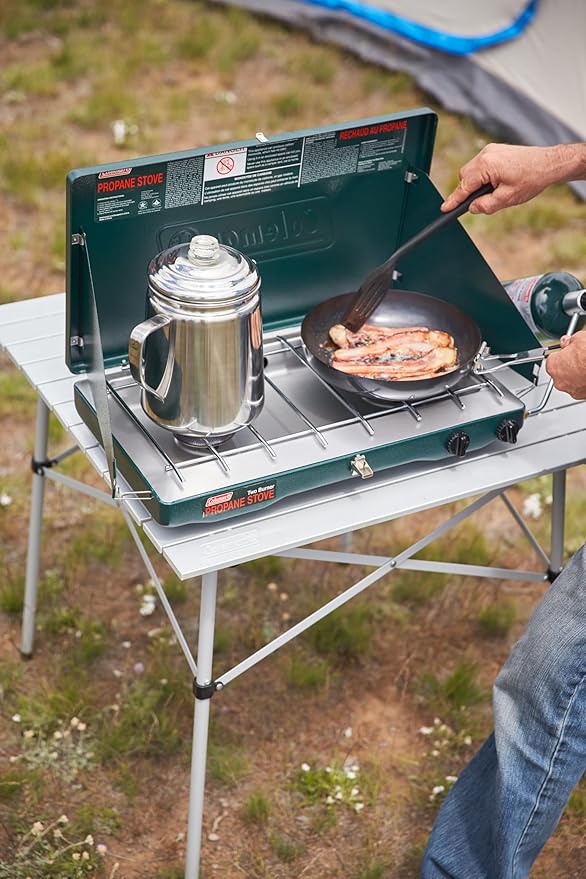 Coleman Stainless Steel Coffee Percolator, 12-Cup Capacity Durable Outdoor Coffee Maker for Camping, Backpacking, RV, Stovetop, Campfire, & More, No Filters Needed