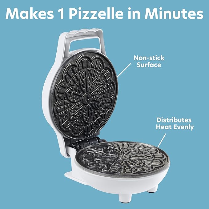 CucinaPro Pizzelle Maker 2 Pack Set– Nonstick Pizzelle Baker & Mini Italian Waffle Iron Press, Easy to Use Duo for Thin Crisp Cookies & Unique Dessert Treats, Gift Bundle for Home, Kitchen Must Have