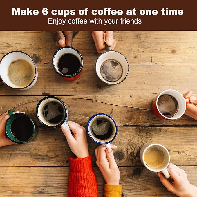 LAOION Cafeteras Electricas Modernas Moka Pot, Italian Coffee Espresso Machine, 6 Cup Cuban Coffee Maker with Detachable Base & Overheat Protection, Greca Electrica De Cafe Gift for Travel