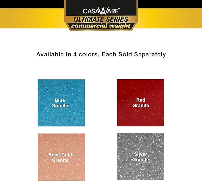 casaWare 2pc Ultimate Commercial Weight 15 x 10 x 1-Inch Cookie Sheet Set (Silver Granite)