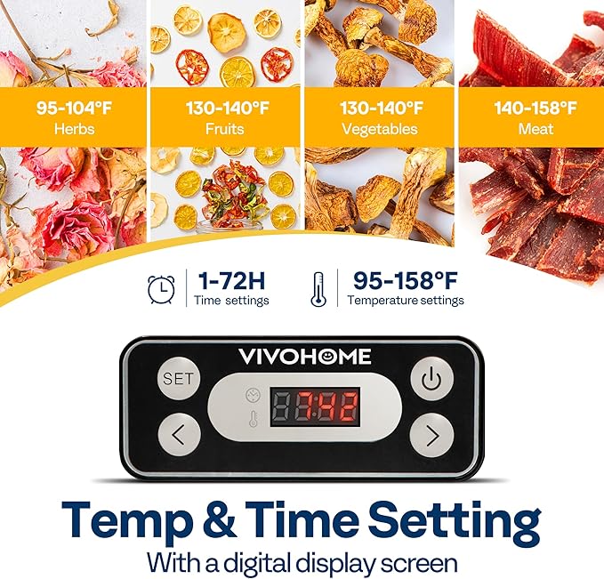 VIVOHOME Electric 5 Trays Food Dehydrator Machine with VIVOHOME 4.75 Quart Stand Mixer