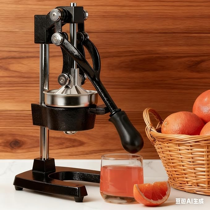 Cast Iron Juicer, Cast Iron Juicer Hand Press Heavy Duty for Squeeze Fresher Juice from Oranges, Lemons, Pomegranates, Effortless, Stable, Easy Clean for Home, Bar, Commercial Use