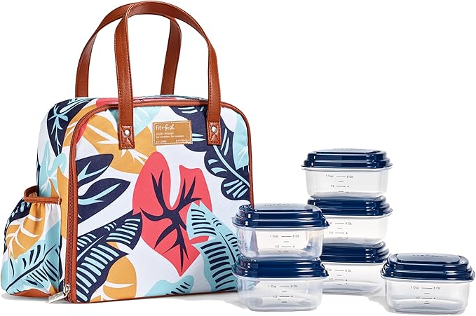 Fit & Fresh Lunch Bag For Women, Insulated Womens Lunch Bag For Work, Leakproof & Stain-Resistant Large Lunch Box For Women With Containers, Zipper Closure Wichita Bag Cloud