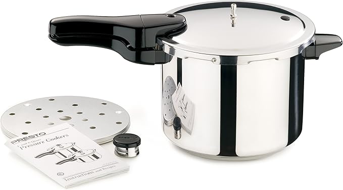 Presto 01362 6-Quart Stainless Steel Pressure Cooker & 01264 6-Quart Aluminum Pressure Cooker