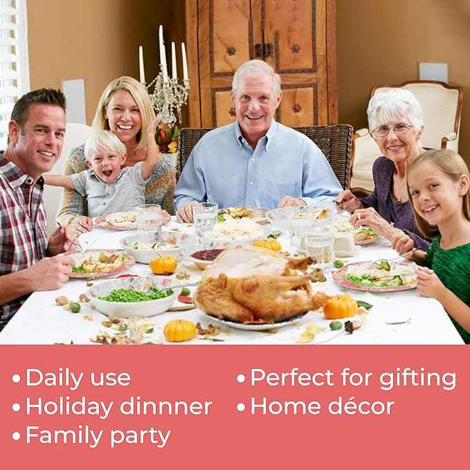 Tudor Royal 16-Piece Round Porcelain Dinnerware Set, Service for 4, Rosemary, Summer Flowers, Plates Bowls Dishes, Glossy, Premium Quality Dish Set, Unique Pattern