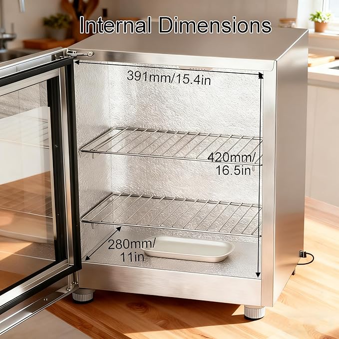 40L Bread Proofer, Kitchen Dough Yogurt Bread Proofing Box with Adjustable Temperature, Removable Electric Dough Proofer, Timing and Humidity Control for Even Fermentation
