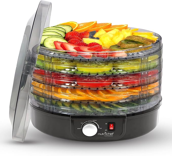 NutriChef AZPKFD14BK Food Dehydrator, Black