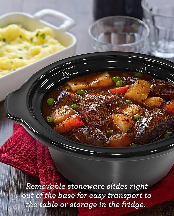 Elite Gourmet MST-275XR# Electric Oval Slow Cooker, Adjustable Temp, Entrees, Sauces, Stews & Dips, Dishwasher Safe Glass Lid & Crock (2 Quart, Metallic Red) (Pack of 4)
