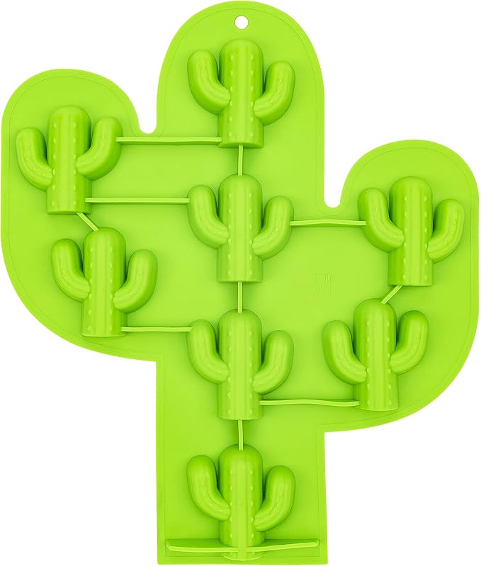 Fairly Odd Novelties Cactus Shaped Ice Cube Tray Funny Novelty Southwest Desert Themed Molds, One Size, Green,FON-10301