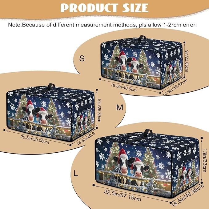 Air Fryer Toaster Oven Dust Cover Protective Microwave Oven Cover Small Electric Appliance Protector Decorations Kitchen Accessories, L, Christmas Hat Cow Snowflake