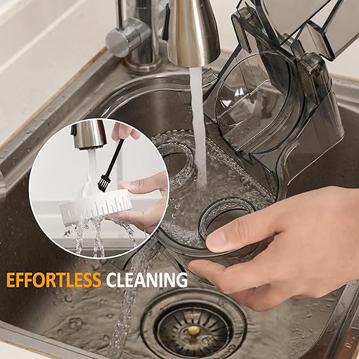 Dual-Head Electric Citrus Juicer, Plug-in Model Juicer Machine with Cleaning Brush, Portable Lemon Squeezer for Fresh Orange, Lemon, Lime, Kiwi, Grapefruit, Easy to Clean&Use