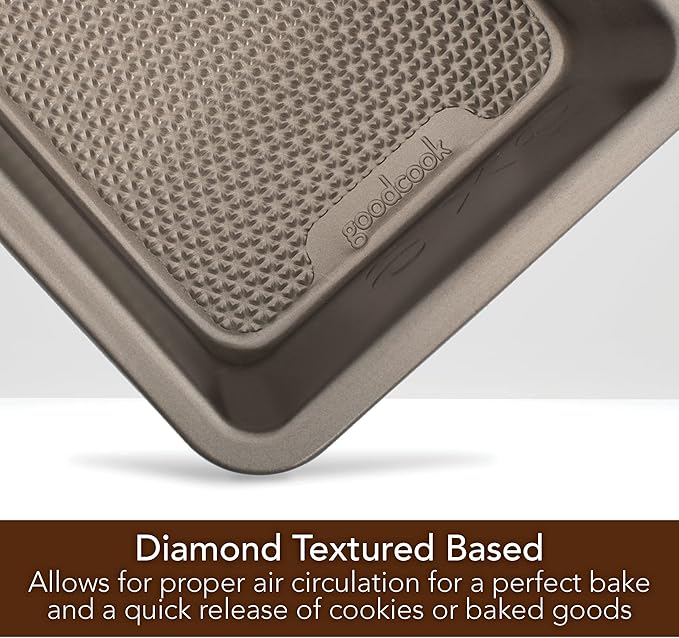 GoodCook Best Ever Nonstick Textured Aluminized Steel Loaf Pan, 9" x 5", Champagne