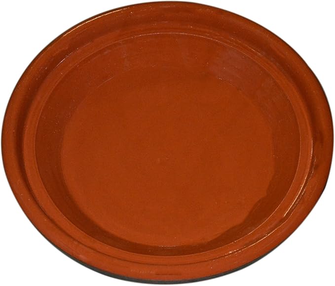 Treasures Of Morocco Moroccan Cooking Tagine, Traditional, Handmade, 10 Inch Diameter, Red, Clay, Round, With Lid