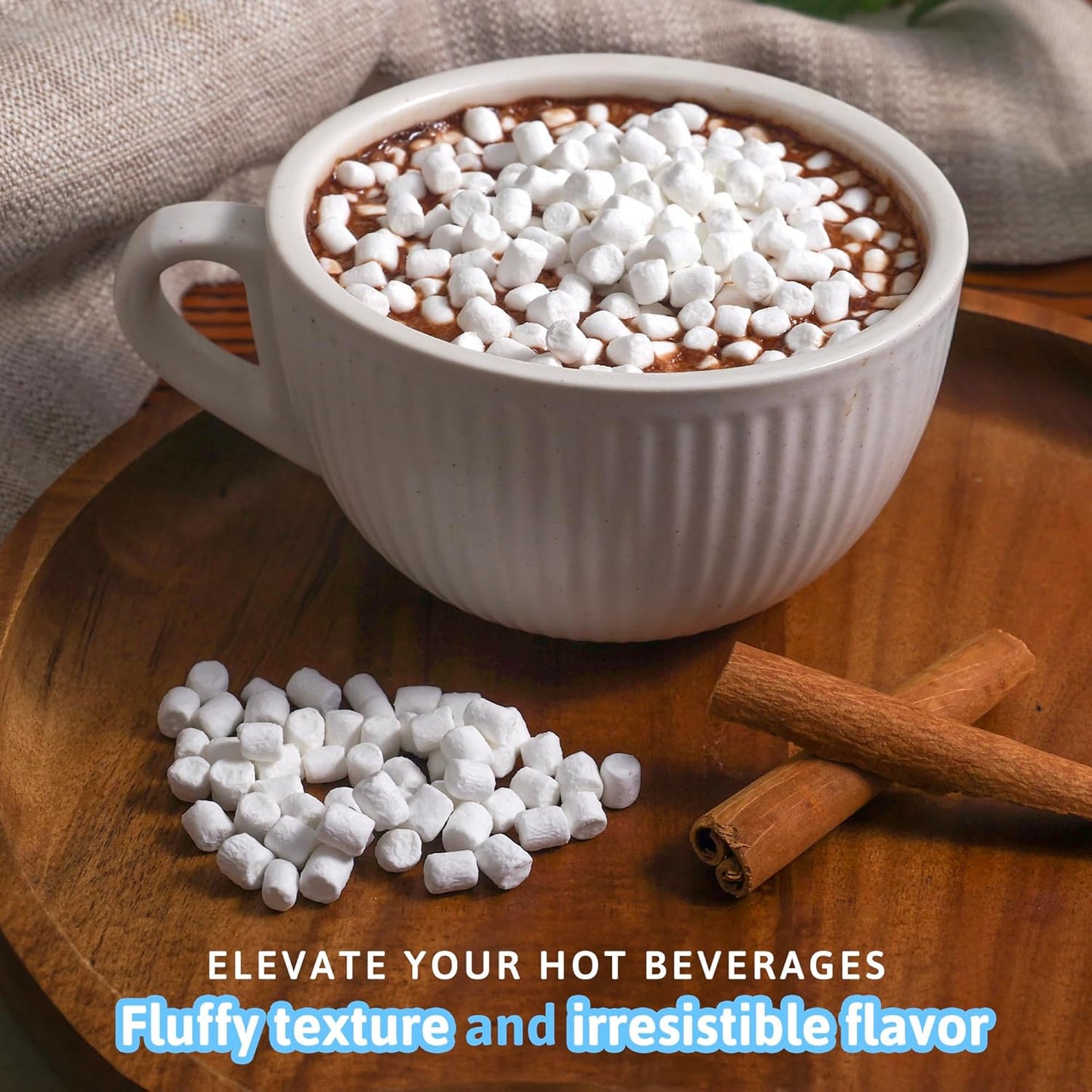 Palm and Plenty Dehydrated Marshmallow Bits | For Cereal, Hot Chocolate, Cocoa, Ice Cream, Desserts | Irresistible Sweet Treats for Snacking and Baking - Vanilla, 2.20 Lbs. (Two 1.1lb bags)
