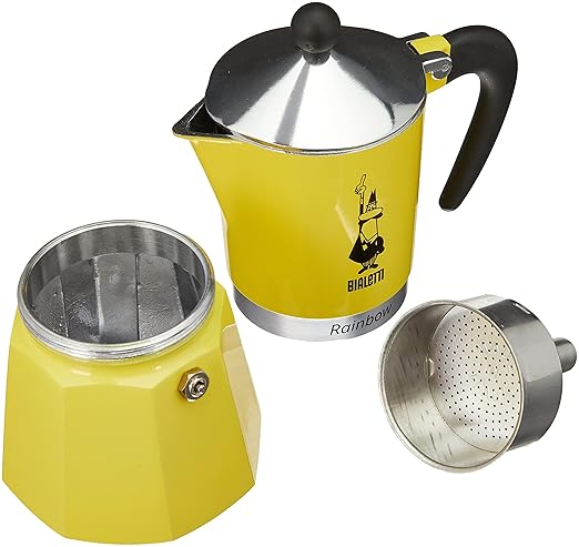 Bialetti 4983 Rainbow Espresso Maker, Yellow