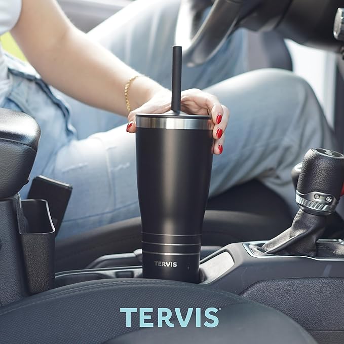 Tervis Traveler Tennessee Volunteers - Night Game Triple Walled Insulated Tumbler Travel Cup Keeps Drinks Cold & Hot, 30oz Straw Lid, Stainless Steel