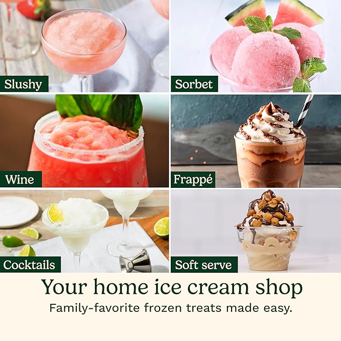 Cuisinart 6-in-1 Slushy & Soft-Serve Maker, Ice Cream Maker Machine Makes Soft-Serve Ice Cream, Slushies, Sorbet and More, Quick-Freeze Chill Technology Maintains Perfect Temperature, ICE-200