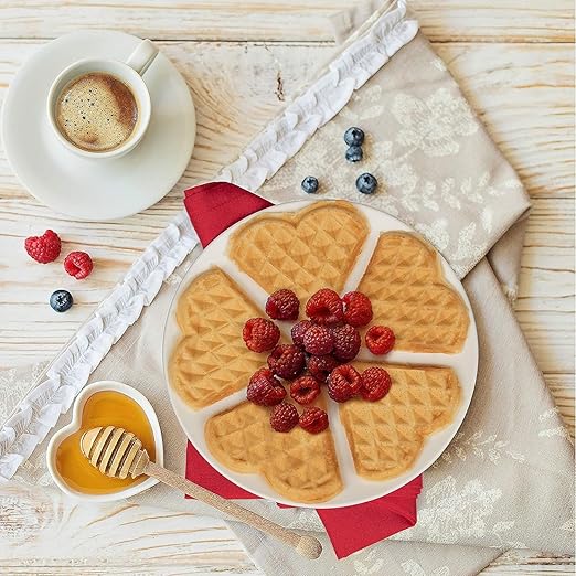 Waffle Maker 7“ Non-Stick Waffler Iron Stuffler Stuffed Wafflera 700W Adjustable Browning Control, Electric Baker Makes Thick, Fluffy Waffles, Kitchen Essential for Breakfast, Azure