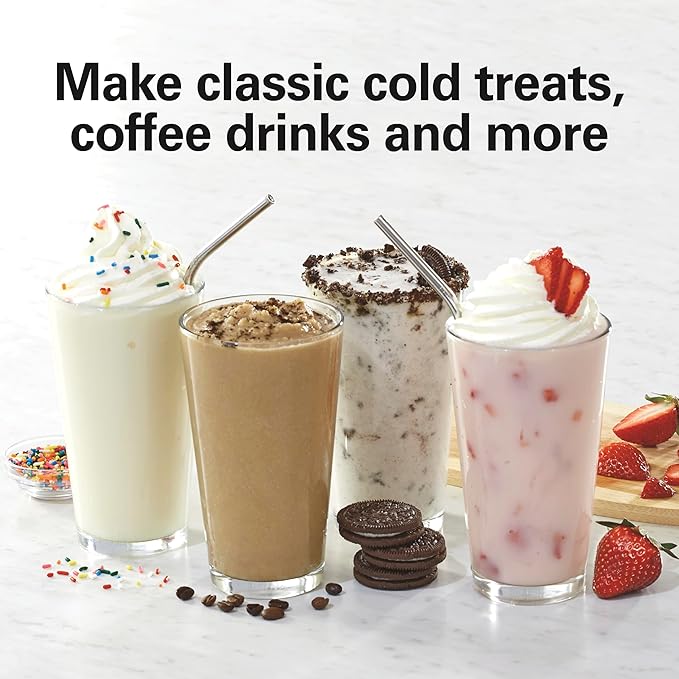 Hamilton Beach DrinkMaster Electric Drink Mixer, Retro Milkshake Maker & Milk Frother, 2 Speeds, Extra-Large 28 oz. Stainless Steel Cup, Mint
