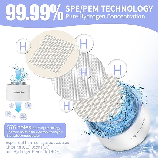 New Upgraded Version Hydrogen Water Bottle,Hydrogen Water Bottle Generator,Portable H2 Rich Water Cup,Your Perfect Partner for a Health-Conscious Lifestyle Glass 380ml (White)