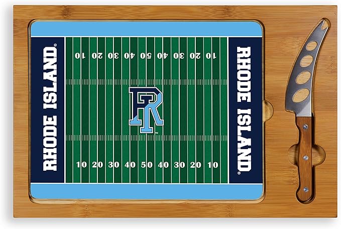 PICNIC TIME NCAA Icon Glass Top Cutting Board & Knife Set, Cheese Boards Charcuterie Boards, Serving Platter, (Parawood & Bamboo)