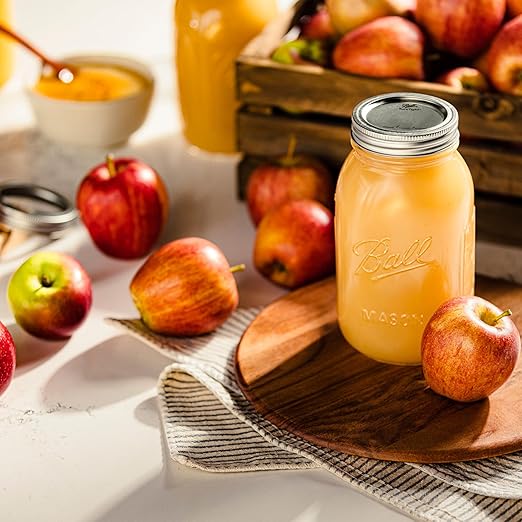 Ball Regular Mouth 32-Ounces Mason Jar with Lids and Bands, Clear,(Pack Of 2)