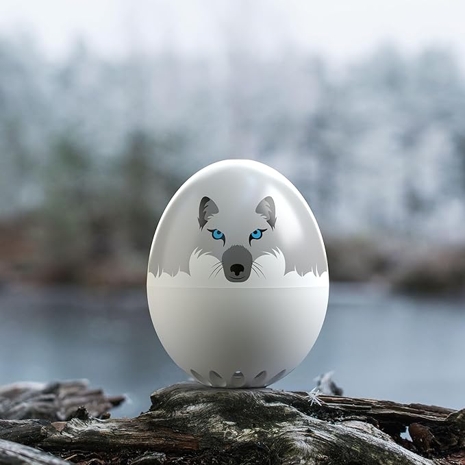 Wolf BeepEgg – Egg Timer for Boiling Eggs – Musical Egg Cooker for Soft, Medium, Hard Boiled Eggs – Food Safe – Singing Floating Egg Timer – Egg Cooker for 3 Levels of Doneness - Brainstream