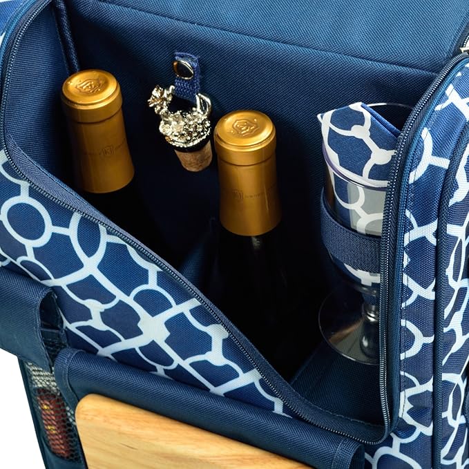 Picnic at Ascot Original Insulated Wine and Cheese Cooler Bag - Designed, Assembled & Quality Approved in the USA