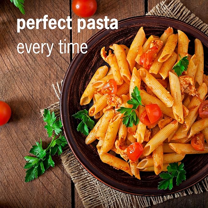 Al Dente Red - The Singing Floating Pasta Timer: Will Sing Different Tunes When Pasta is Ready at 3, 7, 9, and 11 Minutes, to be Boiled with Any Pasta in The Pot, Floats in Cold & Hot Boiling Water