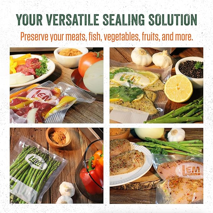 LEM Products MaxVac Combo Pack of Vacuum Sealer Bags and Rolls, Compatible with Major Vacuum Sealer Brands