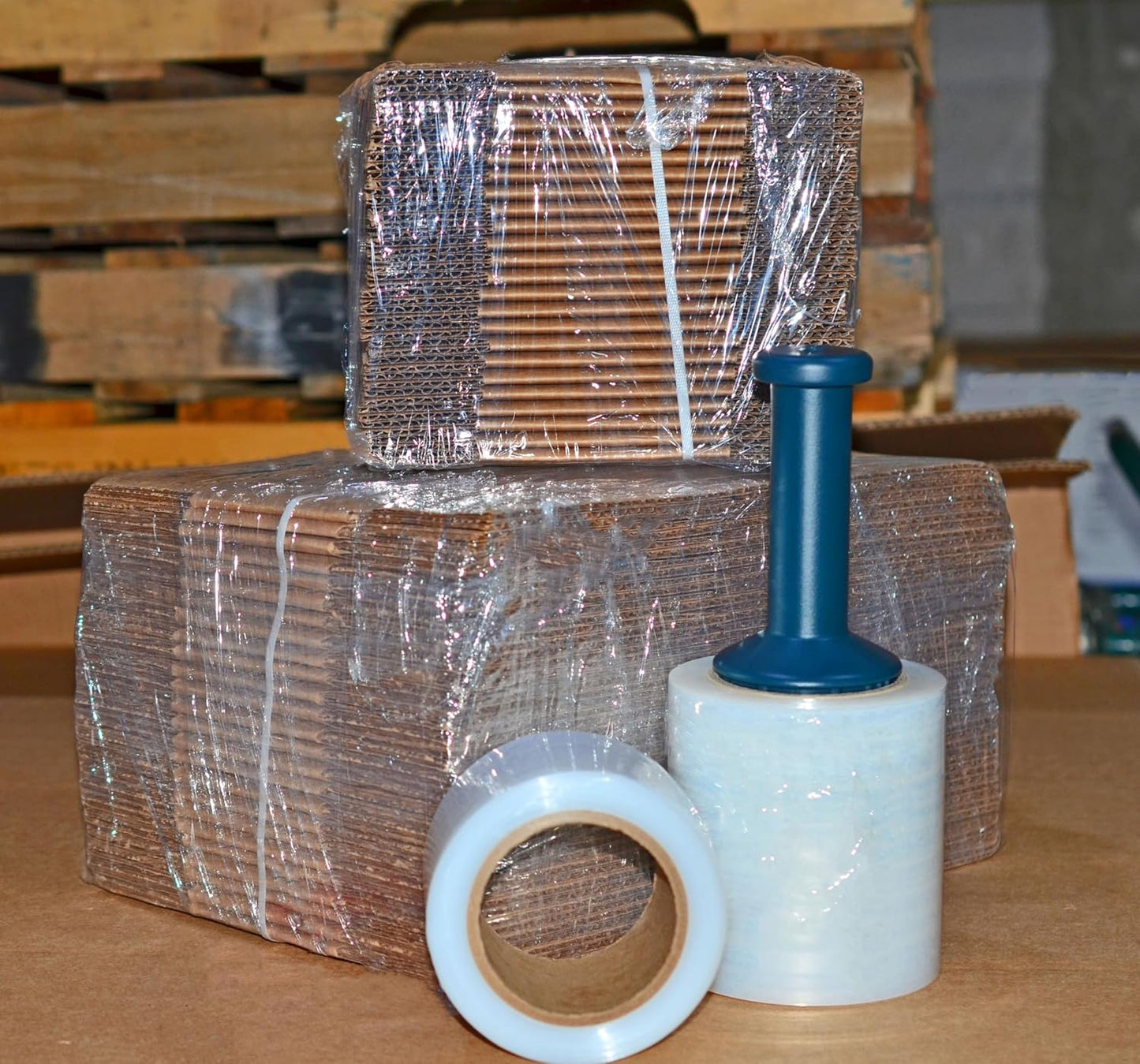 WOD SFD5 Blue Durable Plastic Handheld Compact Shrink Stretch Film Wrap Dispenser Handle - Ideal for Wrapping Pallets, Moving Supplies, & Packaging: Fits Any 3" in. Core (Pack of 1)