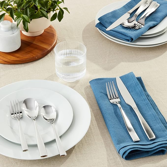 Mikasa Delano Satin 20-Piece Stainless Steel Flatware Set, Service for 4