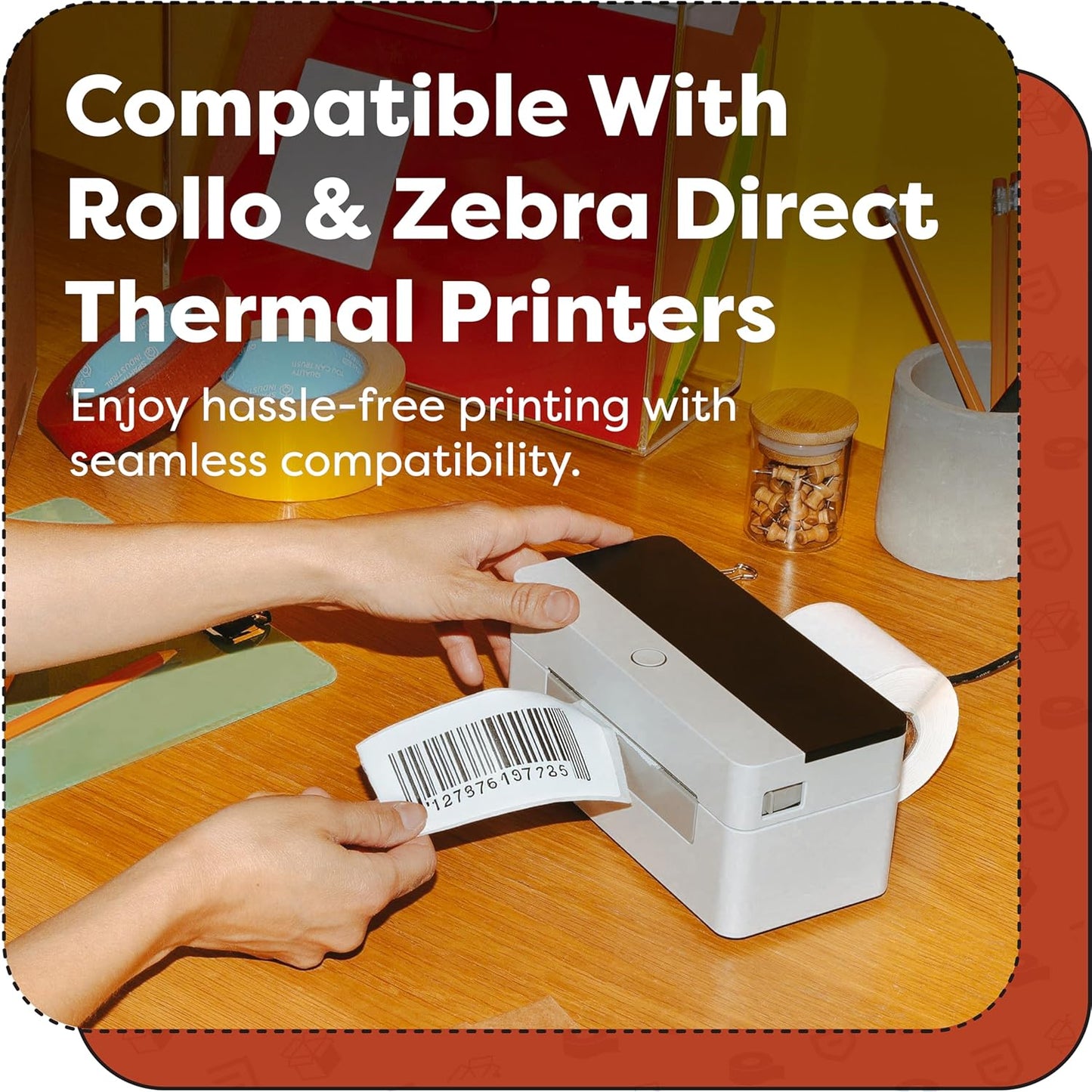 Aegis Adhesives - 2” X ½” Direct Thermal Labels for Barcodes, Return Address, File Folders, Perforated & with Compatible with Rollo, Zebra, & Other Desktop Label Printers (12 Rolls, 2400/Roll)