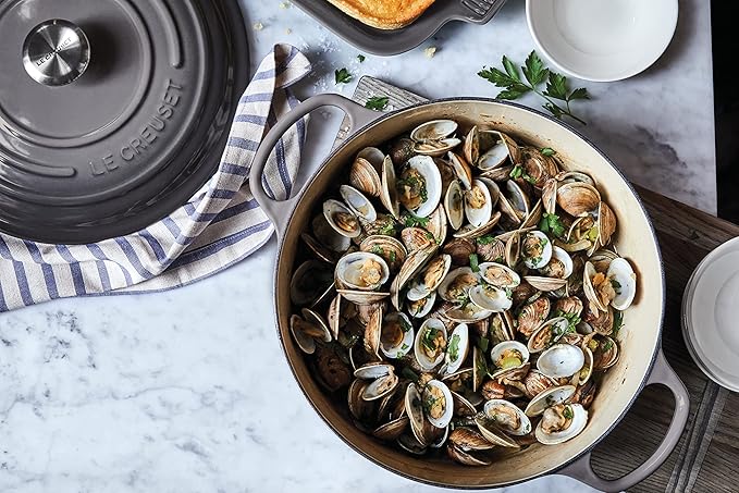 Le Creuset Enameled Cast Iron Signature Round Dutch Oven, 5.5 qt., Oyster