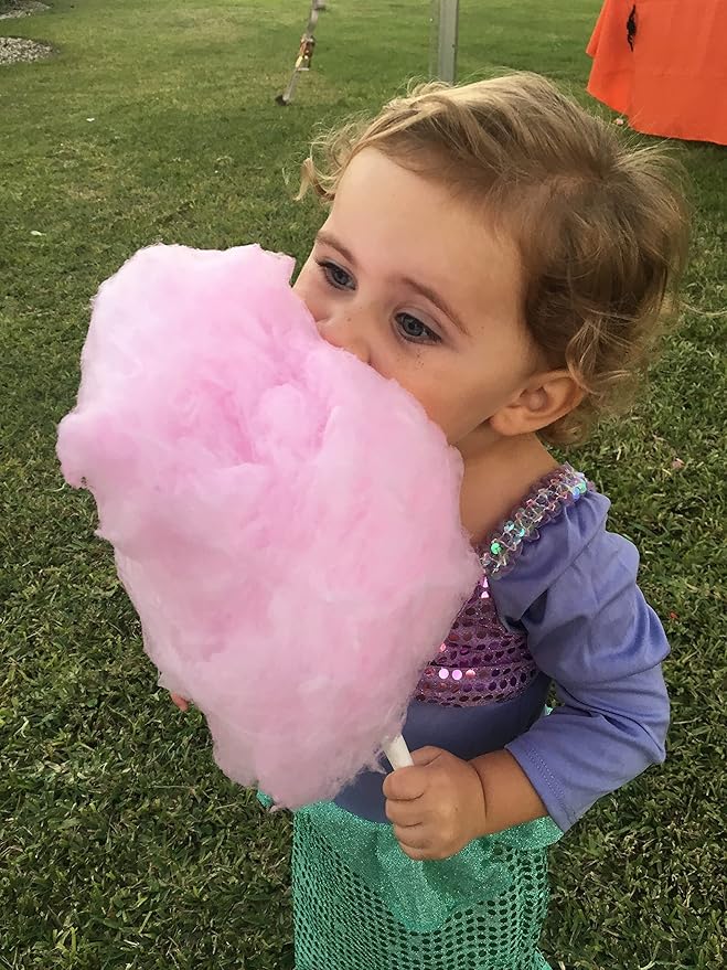 Concession Essentials Cotton Candy Cones- Pack of 100ct Cotton Candy Cones. White Paper Cones (White)