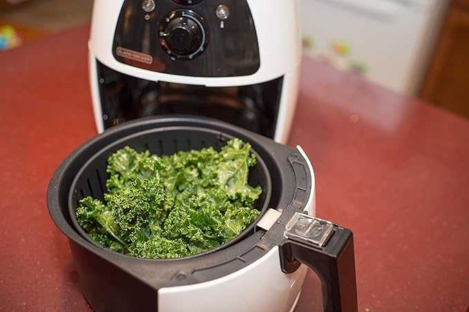 BLACK+DECKER Purify 2-Liter Air Fryer, White/Black, HF100WD